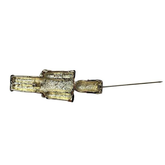 Vintage Signed AJC 3" Enamel Toy Soldier Nutcracker Drummer Christmas Brooch - Picture 6 of 6